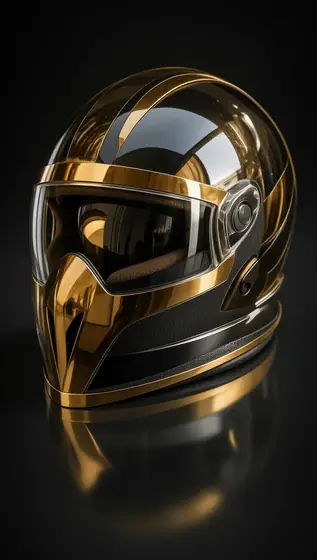 An elegant helmet from futur , reflections and mirroring, commercial imagery, Mike Campau, Dieter rams, precisionist lin