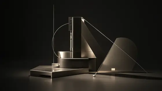 turn a mundane everyday object into a futuristic luxury product advertisement, Bauhaus-inspired minimal design, deep pur
